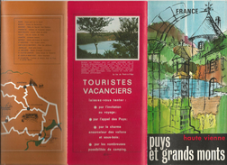 G-I-E , Dépliant Touristique , HAUTE VIENNE , Puys Et Grands Monts , 10 Pages , Plan , Photos , 2 Scans - Tourism Brochures