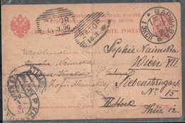 Russia1906:Michel P17 Card From Warsaw To Vienna!!(crease In The Card) - Entiers Postaux