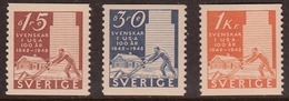 Sweden 1948 Mint No Hinge, Sc# 400-402, Mi 340-342 - Unused Stamps