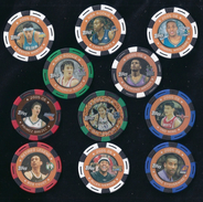 11 TOPPS 2005-2006 NBA COLLECTOR POKER CHIPS -allen Iverson-amar'e Stoudemire-yro Ming-dirk Nowitzki-desmond Mason... - Otros & Sin Clasificación