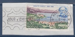 = La Condamine Et La Pointe Des Speluges Vers 1860, Monaco, 1er Jour 1.6.66 N°692 Sur Fragment - Cartas & Documentos