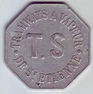 Monnaie De Nécessité - LOIRE 42 - St Etienne - Tramways à Vapeur De St Etienne. Bellevue . Terrasse - - Monetary / Of Necessity