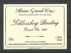 1993  ALSACE VIN   GRAND CRU SCHLOSSBERG RIESLING GRAND CRU  CAVE KIENTZHEIM - KAYSERSBERG NEUF QUALITÉ - Riesling