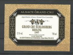 1997 ALSACE VIN  GRAND CRU SCHLOSSBERG RIESLING CAVE KIENTZHEIM KAYSERSBERG NEUF QUALITÉ - Riesling