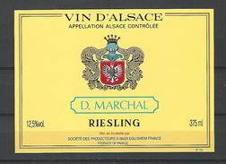 VIN D'ALSACE  D. MARCHAL  RIESLING CAVE EGUISHEIM   NEUF QUALITÉ - Riesling