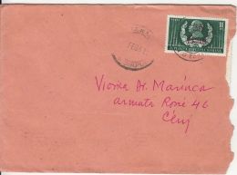 IL CARAGIALE, WRITER, 55 BANI OVERPRINT, STAMPS ON COVER, 1952, ROMANIA - Covers & Documents