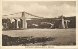 Wales, MENAI BRIDGE, Suspension Bridge (1920s) - Anglesey