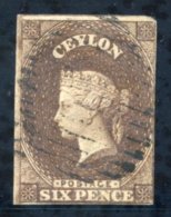 1857-59 6d Brown With Close To Large Margins, Mainly Lightly Cancelled, Small Corner Crease O/w Fine, SG.6a, Cat. &pound - Sonstige & Ohne Zuordnung