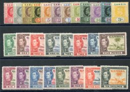 1909 MCCA Set M (excl. ½d & 2s), From SG.73/85 (Cat. £150), 1938 KGVI Defin Set, Fine M, SG.150/161. (1 - Sonstige & Ohne Zuordnung