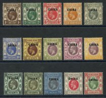 BRITISH PO's IN CHINA 1917-21 MCCA Set (excl. $3) Up To $5, Fine M (8c Has Small Closed Tear At Top), From SG.1/16. (15) - Sonstige & Ohne Zuordnung