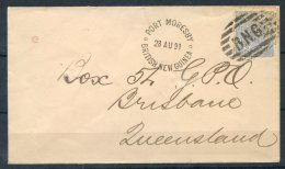 1891 (28 Aug) Queensland Used In Papua - Envelope To Brisbane, Bearing Queensland 1890-94 2d, Clearly Tied By 'B.N.G' 8 - Sonstige & Ohne Zuordnung
