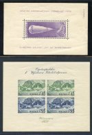 1938 Warsaw Philatelic M/Sheet Imperf M, SG.MS335a, 1938 Stratosphere M/Sheet Thinned, SG.MS335b. (2) Cat. £260 - Sonstige & Ohne Zuordnung