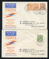 1932 Imperial Airways First Regular Service To South Africa 20th Jan - Six First Flight Covers Written Up On Leaves Incl - Sonstige & Ohne Zuordnung