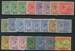 1921-29 MSCA Set M Incl. Extra Shades (1s - Tones, 2s - Small Thin), SG.37/47c. (23) Cat. £149 - Sonstige & Ohne Zuordnung