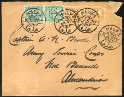 1897 Cover To A Captain Brooks In Army Service Corps Alexandria Bearing 1897 2m Pair, 3m Pair, Halfa C.d.s 8 X 97, B/sta - Sonstige & Ohne Zuordnung