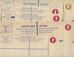 KGVI REGISTERED ENVELOPES Selection Of Five Unused Incl. RP47Hz (Cat. £100), RP47k (Cat. £200), RP50Hz (Cat. - Sonstige & Ohne Zuordnung