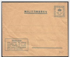 Svezia/Suède/Sweden: Intero, Stationery, Entier, Franchigia Militare, Free Military, Franchise Militaire - Militaires