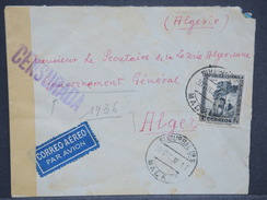 ESPAGNE - Enveloppe De Madrid Pour Alger En 1936 Avec Censure - L 6955 - Marques De Censures Républicaines