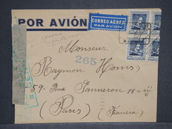 ESPAGNE - Enveloppe Pour Paris En 1938 Avec Censure - L 6961 - Republikeinse Censuur