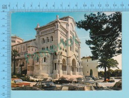 Monaco , La Cathédrale, Vieille Auto, Old Car - 2 Scans - Cathédrale Notre-Dame-Immaculée