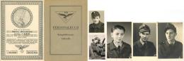 WK II MILITÄR - LUFTWAFFENHELFER-LOT - Personalbuch KRIEGSEINSATZ LUFTWAFFE 1943-44, URKUNDE 1944 + 5 Versch. Luftw - Non Classificati