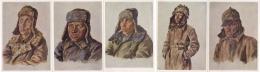 WK II Das Gesicht Des Gegners Russische Soldaten Lot Mit 5 Künstler-Karten Sign. Schaumann, Ernst I-II - Non Classificati