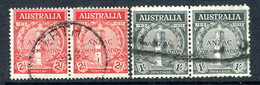 Australia 1935 20th Anniversary Of Gallipoli Landing Pairs Set Used (SG 154-155) - Oblitérés