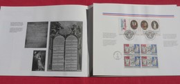 1989 -Livret Philatélique De Luxe  FRANCO-AMERICAIN "La Révolution Française" -Triptyque Français (2576) +bloc USA (2044 - 1981-1990