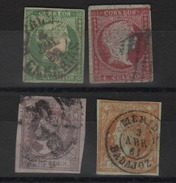 Espagne -  Royaume  Isabelle II (1855 ) N ° 34/35 + 48/52 ( Non Dentelé ) - Gebruikt