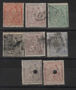 Espagne -  1er République Allégorie De La Justice.(1874 ) N ° 130/139  + 2 Oblitérés Avec Trou - Unused Stamps