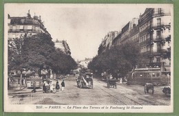 CPA - PARIS - PLACE DES TERNES - FAUBOURG ST HONORÉ - Superbe Animation, Tramway & Omnibus Hippomobile - E. Spini / 2157 - Transport Urbain En Surface