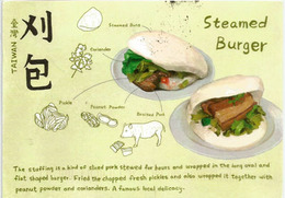 Taïwan Traditional Foods: Steamed Burger .  Postcard Addressed To ANDORRA, With Arrival Postmark - Formosa