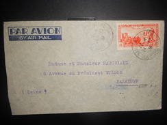 Indochine Lettre De Saigon 1938 Pour Malakoff - Luftpost