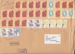 5106FM- POINSETTIA, CROCUS FLOWERS, KEMAL ATATURK, STAMPS ON COVER, 2001, TURKEY - Covers & Documents