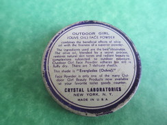 Face Powder/Outdoor Girl/The Olive Oil /Crystal Laboratories/New York/USA Petite Boite Métallique/Vers 1960-1970  PARF94 - Schoonheidsproducten
