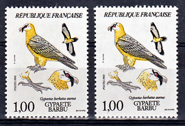 France 2337 Variétés Impression Décalée Droite ,oeil Blanc Aile Etc.. Et Original Gypaete Neuf ** TB MNH Sin Charnela - Unused Stamps