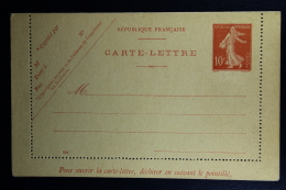 France: Carte-Lettre  Semeuse Camee  10 C.   Type E8  Ciffre Maigre Not Used   Date 644  Mi K 33 A - Kaartbrieven