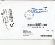 Vaticano - Raccomandata In Franchigia Postale - Brieven En Documenten