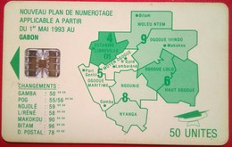 Gabon 50 Units Map - Gabon