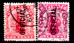 Nuova-Zelanda-0064 - Servizio 1909-1910 - Y&T N. 36, 39 (o) Used - Senza Difetti Occulti. - Dienstmarken