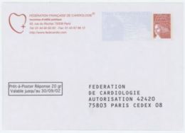 France PAP Réponse Luquet RF  Sans Agrément Federation De Cardiologie - PAP: Ristampa/Luquet