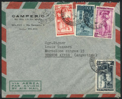 Airmail Cover Franked With 195L., Sent From Milano To Argentina On 6/SE/1951, Fine Quality! - Non Classificati