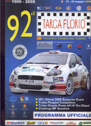 X 92 TARGA FLORIO 2008 IRC OFFICIAL SUPPORTER EVENT PROGRAMMA UFFICIALE 20 PAG RRR - Motores