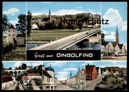 ÄLTERE POSTKARTE GRUSS AUS DINGOLFING BLICK VON DER ISARBRÜCKE STINKERTURM HOCHBRÜCKE BRÜCKSTRASSE Ansichtskarte Cpa AK - Dingolfing