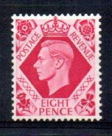 Great Britain - 1939 - 8d George VI Definitive - MH - Ongebruikt