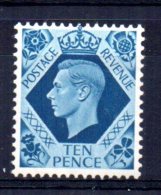 Great Britain - 1939 - 10d George VI Definitive - MH - Unused Stamps