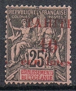 TAHITI N°31 N*  Variété Surcharge Déplacée - Unused Stamps