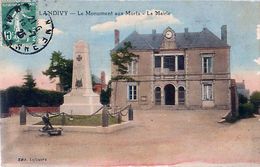 Cpa LANDIVY 53 Le Monument Aux Morts - La Mairie - Landivy