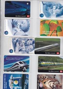 Germany, 10 Different Cards Number 15, Trains, Nivea Cream, Tiger, 2 Scans. - Collections