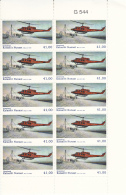 Greenland MNH 2014 Block Of 10 41k Bell 212 Helicopter - Civil Aviation - Nuovi